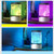 Animation Projection Night Light Multifunctional Portable Decoration Bedroom Bedside Atmosphere Lamp with Remote Control(White)