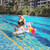 Children Thickened Inflatable Airplane Shape Seat Mount Swimming Ring(White)