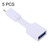 5 PCS USB-C / Type-C Male to USB 3.0 Female OTG Adapter (White)