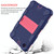 For Samsung Galaxy Tab A 8.4 (2020) Shockproof Two-Color Silicone Protection Case with Holder(Navy+Hot Pink)