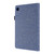 For Lenovo Tab M8 Horizontal Flip TPU + Fabric PU Leather Protective Case with Name Card Clip(Dark Blue)