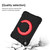 For iPad 10.2 PC + Silicone Shockproof Combination Case with 360 Degree Rotating Holder & Handle(Black+Red)