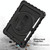 For iPad 10.2 360 Degree Rotating Case with Pencil Holder, Kickstand Shockproof Heavy Duty with Shoulder Strap,Hand Strap(Black)