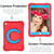 For iPad 10.2 PC + Silicone Shockproof Combination Case with 360 Degree Rotating Holder & Handle(Red+Blue)