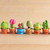 10 PCS Mini Cute Potted Artificial Plant Flower Miniature Doll House Decoration Accessories(Love Heart)