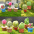 10 PCS Mini Cute Potted Artificial Plant Flower Miniature Doll House Decoration Accessories(Love Heart)