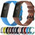 Diamond Pattern Silicone Watch Band for Fitbit Charge 4 Large Size:210*18mm(Sky Blue)
