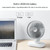 D77 4W Micro USB & USB-C / Type-C Rechargeable Portable Four-speed Adjustable Automatic Head Shaking Desktop Fan(Silver)