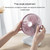 D77 4W Micro USB & USB-C / Type-C Rechargeable Portable Four-speed Adjustable Automatic Head Shaking Desktop Fan(Silver)