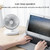 D77 4W Micro USB & USB-C / Type-C Rechargeable Portable Four-speed Adjustable Automatic Head Shaking Desktop Fan(Silver)