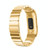 One Beads Slingshot Buckle Solid Stainless Steel Watch Band for Fitbit Charge 4(Gold)