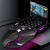 HXSJ S200 USB2.0 1600dpi Adjustable 4-Keys Colorful Glowing Wired Gaming Mouse, Length: 1.5m