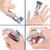 Stainless Steel Finger Exercise Finger Joint Orthosis Fracture Fixation Splint Active Straight Hand Protection Sleeve, Size:S(Blue)