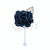 Cloth Flower Pearl Brooch Coat Accessories(Dark Blue)