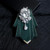 Men Diamond Shirt Bow Tie Banquet Wedding Host Costume Accessories(Green)