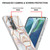 For Samsung Galaxy Note20 Electroplating Splicing Marble Flower TPU Phone Case(Crown)