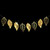 Hollow Flowers Leaves Wall Applique String Decoration Wedding Birthday Party Holiday Decoration, Style:Section D Leaves(Gold)