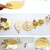 Hollow Flowers Leaves Wall Applique String Decoration Wedding Birthday Party Holiday Decoration, Style:Section D Leaves(Gold)
