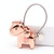 Couple Keychain with Magnet Creative Metal Small Gift Car Bag Pendant(Rose Gold)