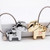 Couple Keychain with Magnet Creative Metal Small Gift Car Bag Pendant(Rose Gold)