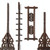 Wooden Chinese Brush Pen Hanging Faucet Brush Holder 6 Hanging 12-pin Calligraphy Supplies