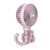 Octopus Deformed Cartoon Folding USB Rechargeable Mini Handheld Fan(Pink)