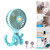 Octopus Deformed Cartoon Folding USB Rechargeable Mini Handheld Fan(Pink)