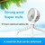 Octopus Deformed Cartoon Folding USB Rechargeable Mini Handheld Fan(Pink)