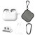 For AirPods Pro 5 in 1 Silicone Earphone Protective Case + Earphone Bag + Earphones Buckle + Hook + Anti-lost Rope Set(White)