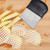 French Fries Cut Stainless Steel Saw Blade Serrated Cutter Fruit and Vegetable Tools Wave Knife Kitchen Equipment Accessories(Black)