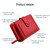 Women Short Litchi Texture Multi-card Buckle Wallet(Light Gery)