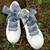 Gradient Color 4cm Width Satin Silk Ribbon Shoelaces Sneaker Sport Shoes White Shoes Laces, Length:60cm(Dark Grey)