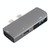 Double USB-C / Type-C to PD Port + USB 3.0 + HDMI Multifunctional Extension HUB Adapter