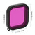 PULUZ Square Housing Diving Color Lens Filter for GoPro HERO8 Black(Purple)