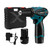 HILDA Electric Drill Cordless Screwdriver Lithium Battery Mini Drill Cordless Screwdriver Power Tools, EU Plug, Model:12V with Plastic Box