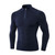 Autumn And Winter Plus Velvet Half Zipper Long-sleeved Slim Fit Sportswear For Men (Color:Navy Blue Size:L)