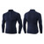 Autumn And Winter Plus Velvet Half Zipper Long-sleeved Slim Fit Sportswear For Men (Color:Navy Blue Size:L)