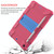 For iPad 10.2 Shockproof Two-Color Silicone Protection Case with Holder & Pen Slot(Hot Pink+Blue)