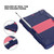 For iPad 10.2 Shockproof Two-Color Silicone Protection Case with Holder & Pen Slot(Dark Blue+Hot Pink)