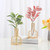 Wrought Iron Hydroponic Green Dried Flower Glass Flower Insert Decoration Without  Fake Flowers(Gold)