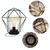 Minimalist Copper Lamp Bedroom Home Wrought Iron Table Lamp, Specification:7-Word