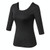 Back Cross Medium-length Sleeve Yoga Sportswear For Ladies (Color:Black Size:S) Back Cross Medium-length Sleeve Yoga Sportswear For Ladies (Color:Black Size:S)