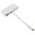 USB 2.0 + Audio Port + VGA + HDMI to USB-C / Type-C HUB Adapter (White)
