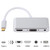 USB 2.0 + Audio Port + VGA + HDMI to USB-C / Type-C HUB Adapter (Silver)