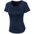 Tight Round Neck Sports Short Sleeve T-shirt For Ladies (Color:Navy Blue Size:L)