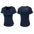 Tight Round Neck Sports Short Sleeve T-shirt For Ladies (Color:Navy Blue Size:L)