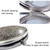 Diamond-encrusted Metal Double Side Folding Mini Portable Round Small Makeup Mirror(Bright Black)