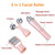 3 In 1 Portable Electric Eye Massager Double Chin Face Lift Body Neck Massage Roller 3D Facial Massage Machine(Pink)