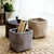 Mini Small Linen Pen Holder Desktop Cloth Simple Stationery Holders(Coffee)