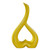 Heart Shape Creative Ceramic Flower Vase Home Decor Wedding Festival Office Desktop Decoration(Yellow)